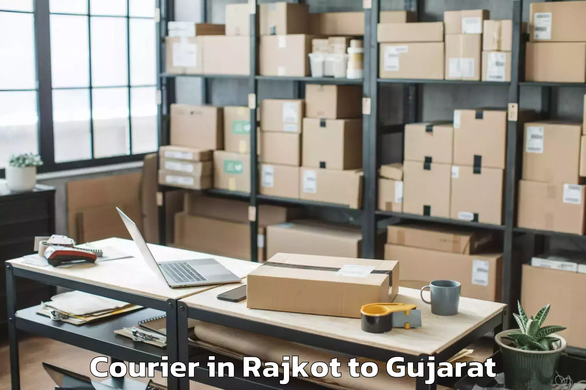 Rajkot to Thasra Courier